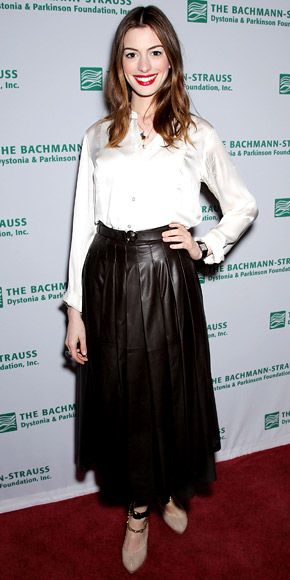 Embrace Elegance with the Pleated Skirt of Anne Hathaway