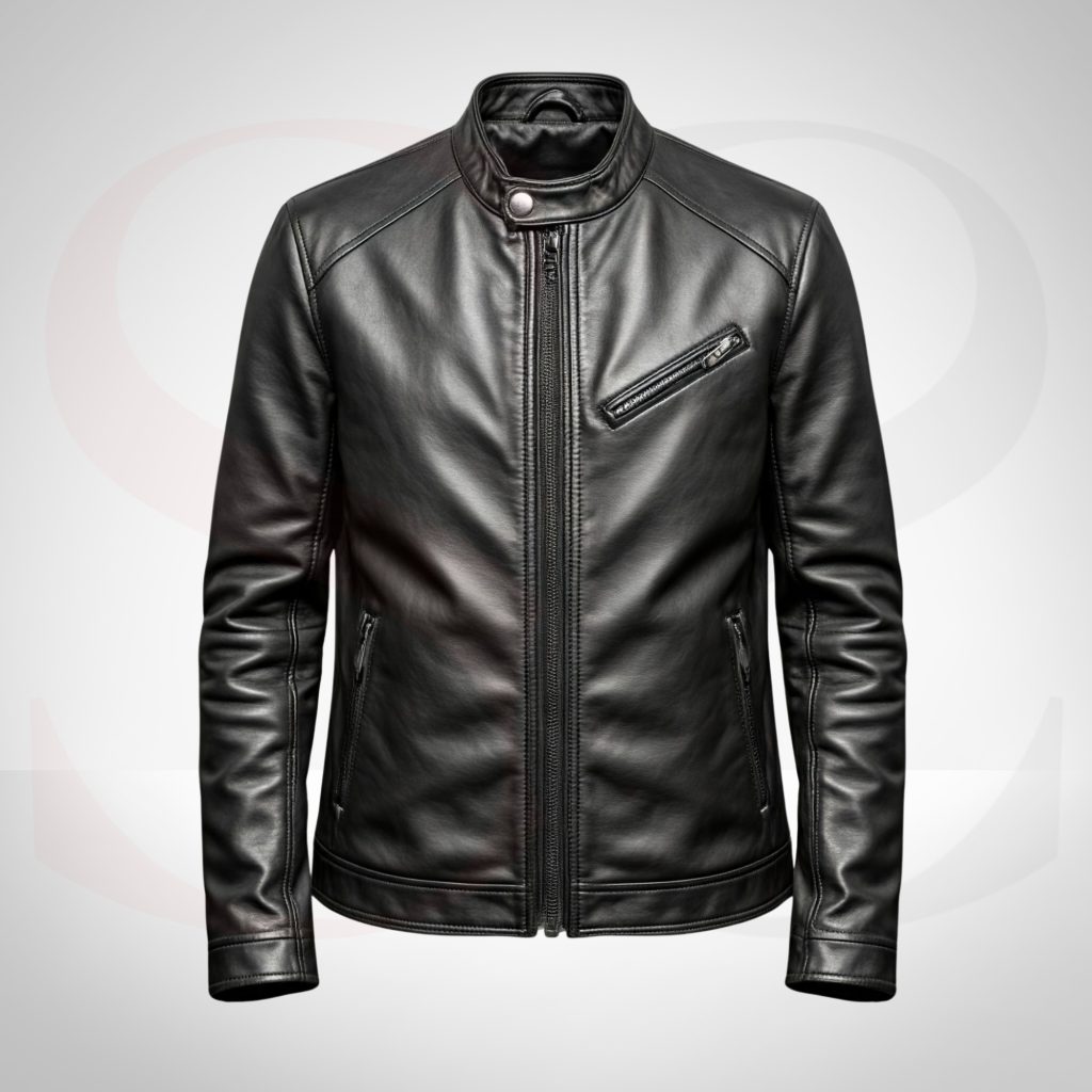 Matte Black Finish winter leather jacket women’s