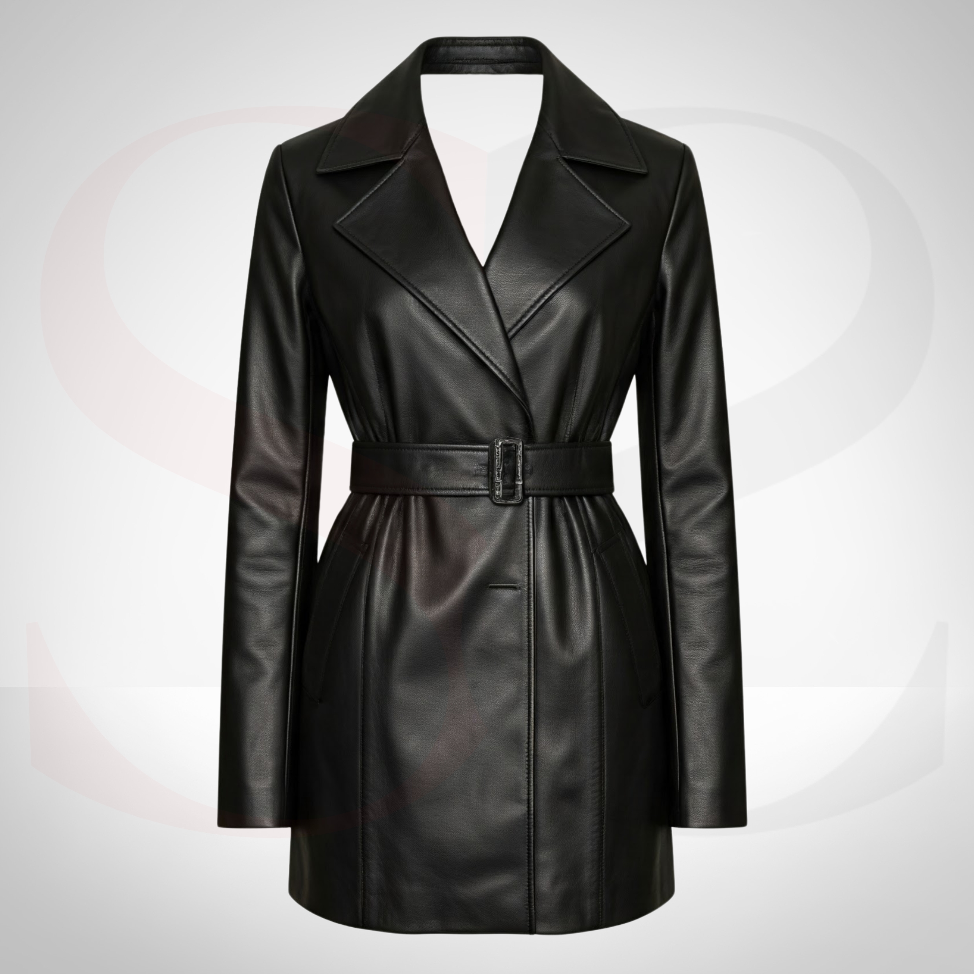 Master Winter Fashion with the Matte Black Finish Trench Long Coat