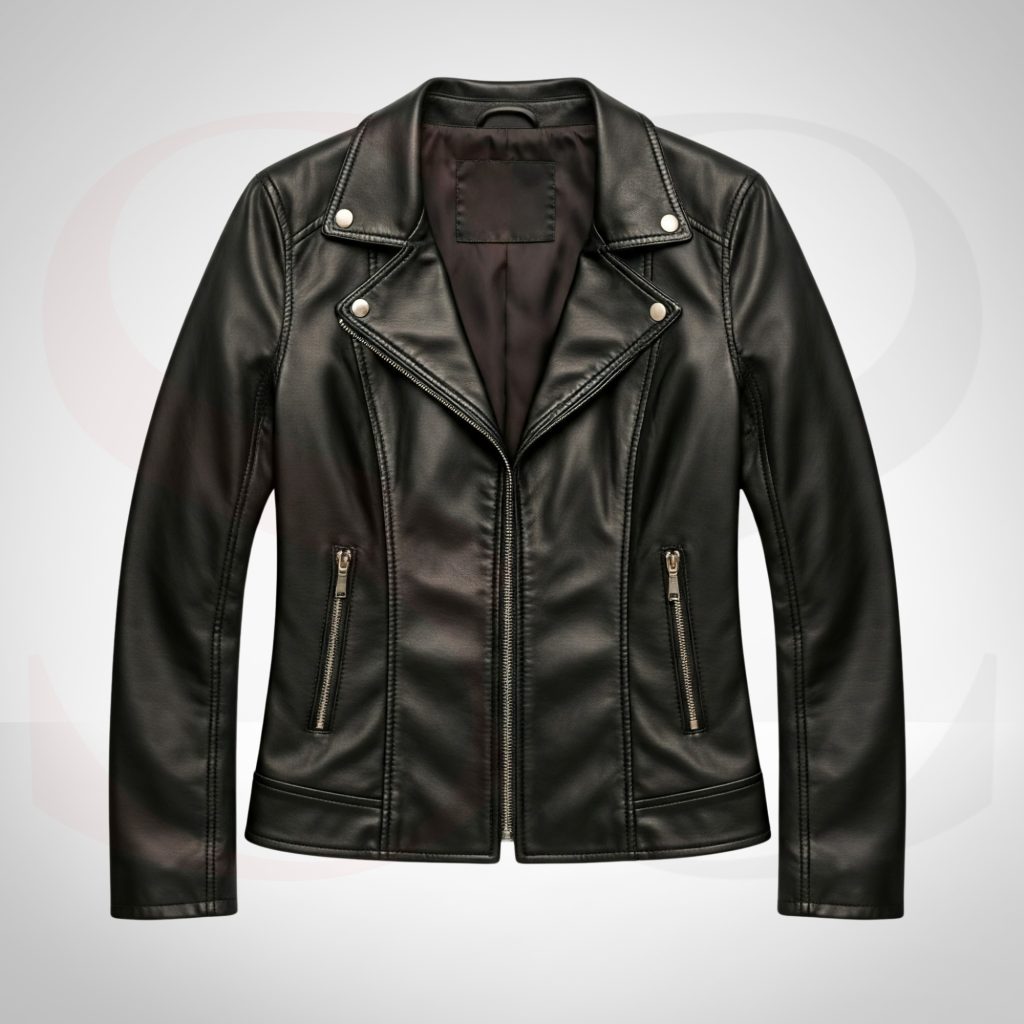 Edgy Streetwear Style Fashion Leather Jacket Womens