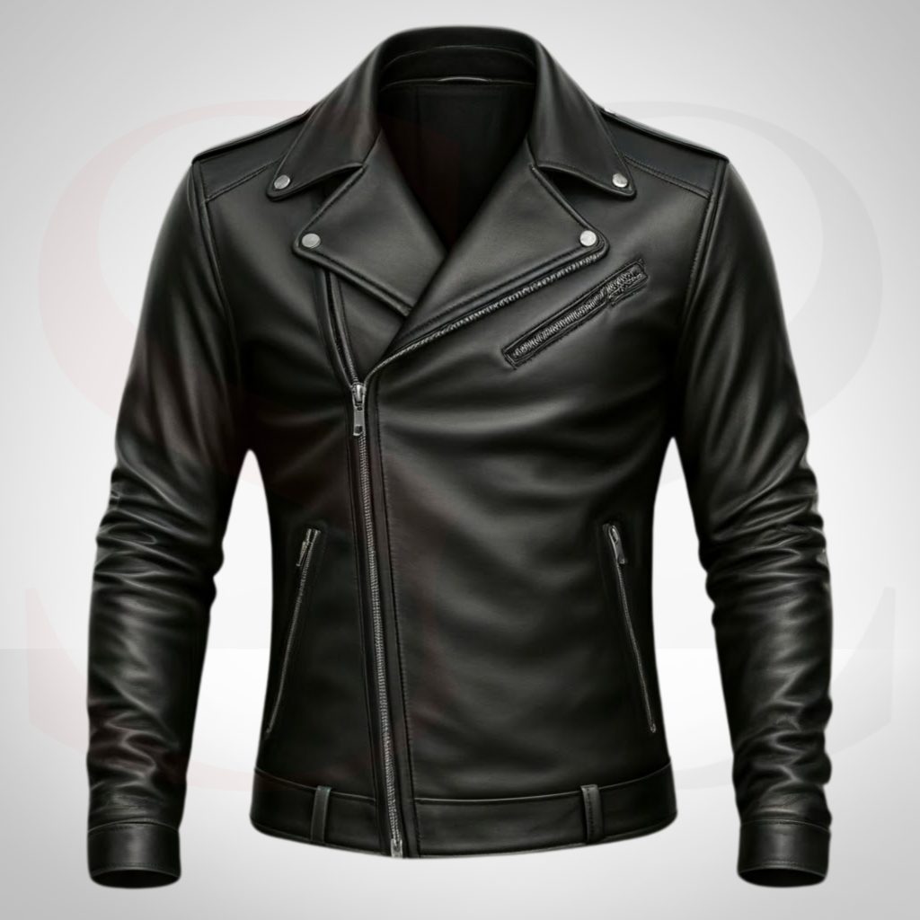 Sleek Slim Fit Leather Winter Coat