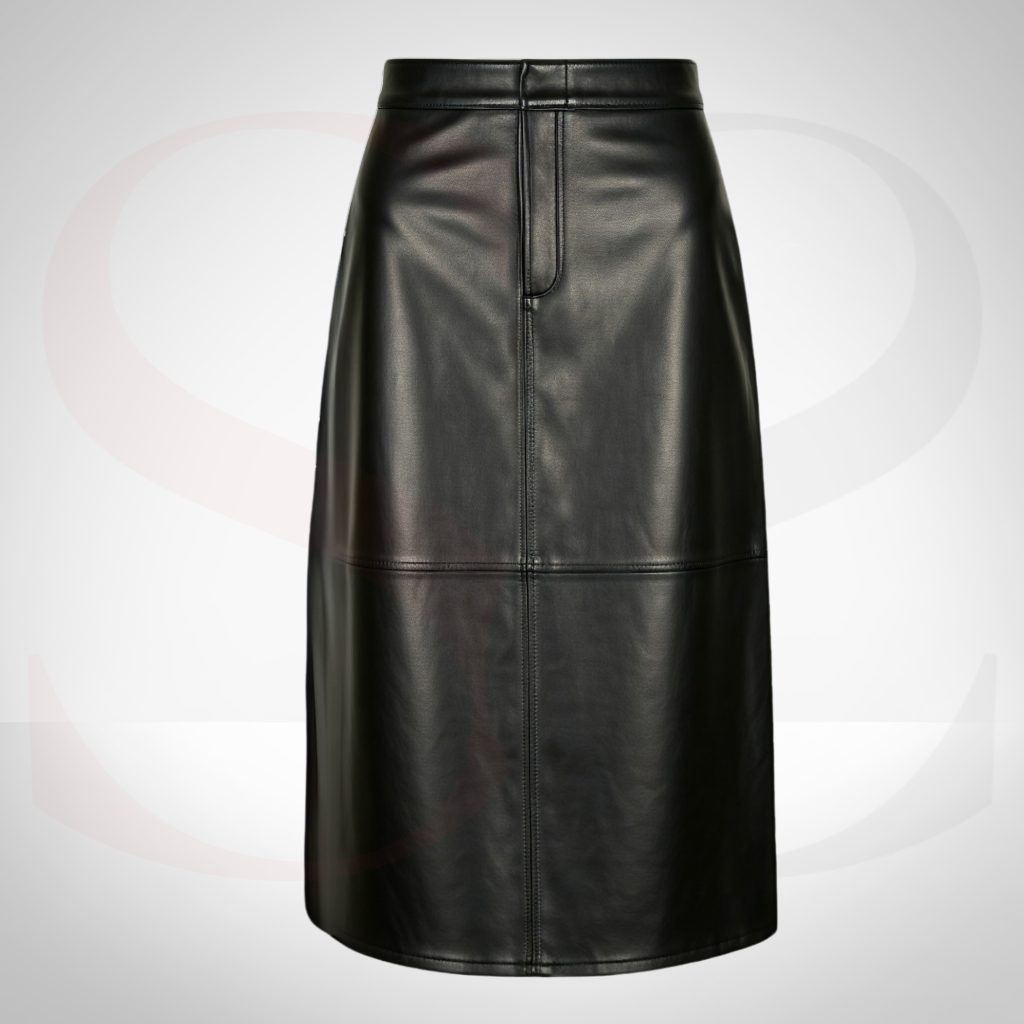 Exclusive Fashion Piece Black Leather Pencil Skirt