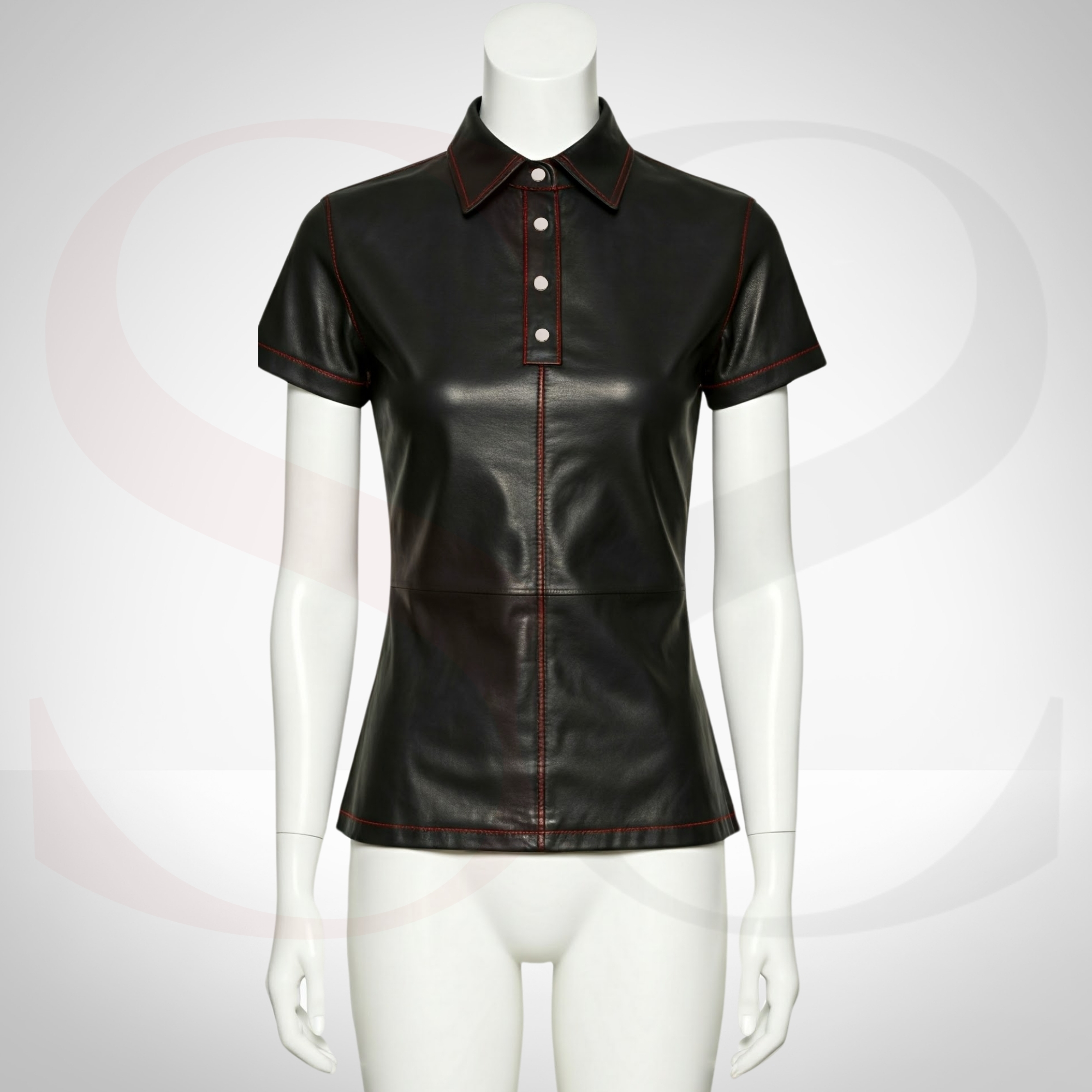 Modernize Your Wardrobe with the Street-Ready Look Collar Polo Shirt with Red Stitch