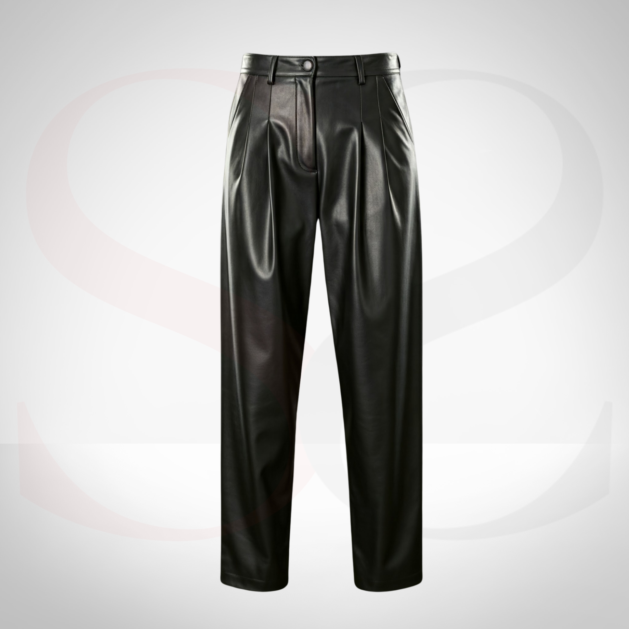 Unleash Your Chic Factor with Timeless High-Grade Leather Pleated Pants
