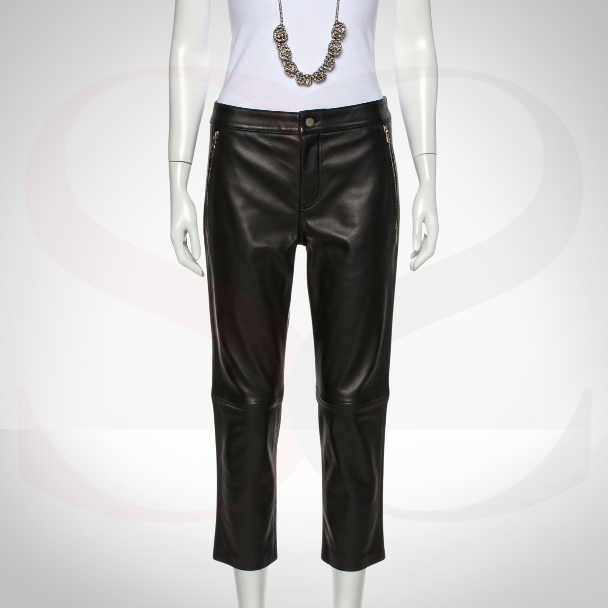 Enhance Your Fashion Game with Relaxed Fit Outerwear Leather Capri