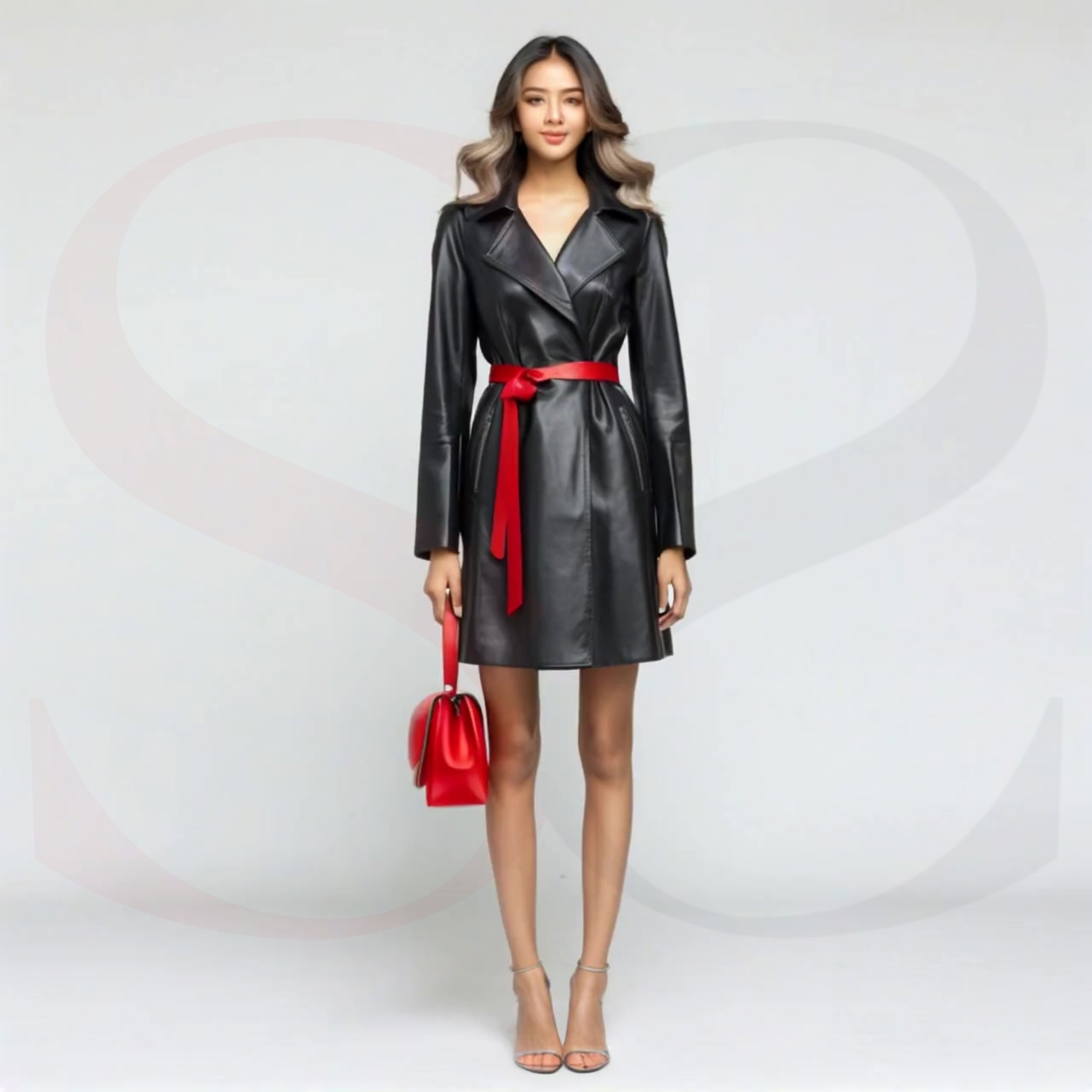 Make a Timeless Impression with the Belted Leather Dress