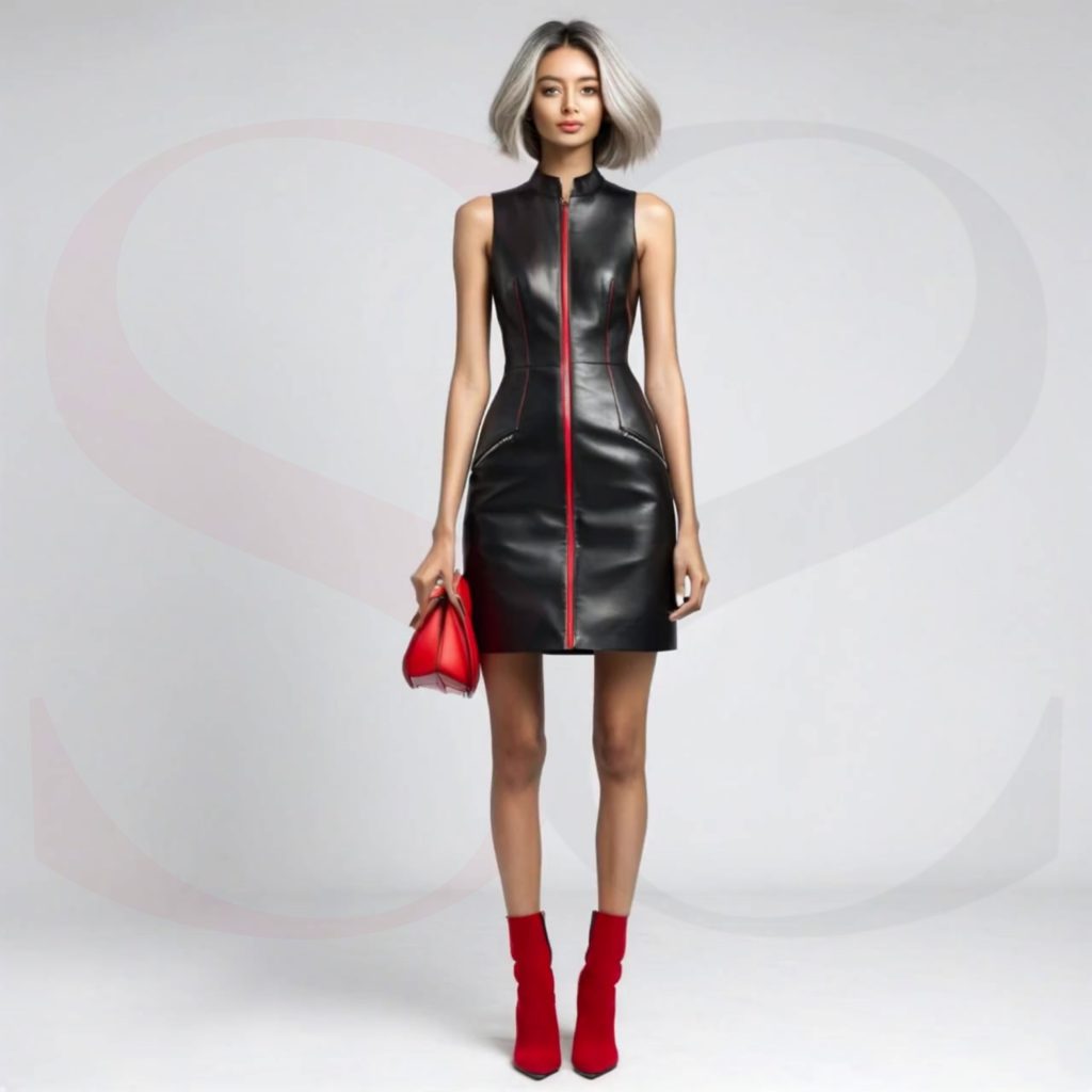 Black Leather Mini Dress