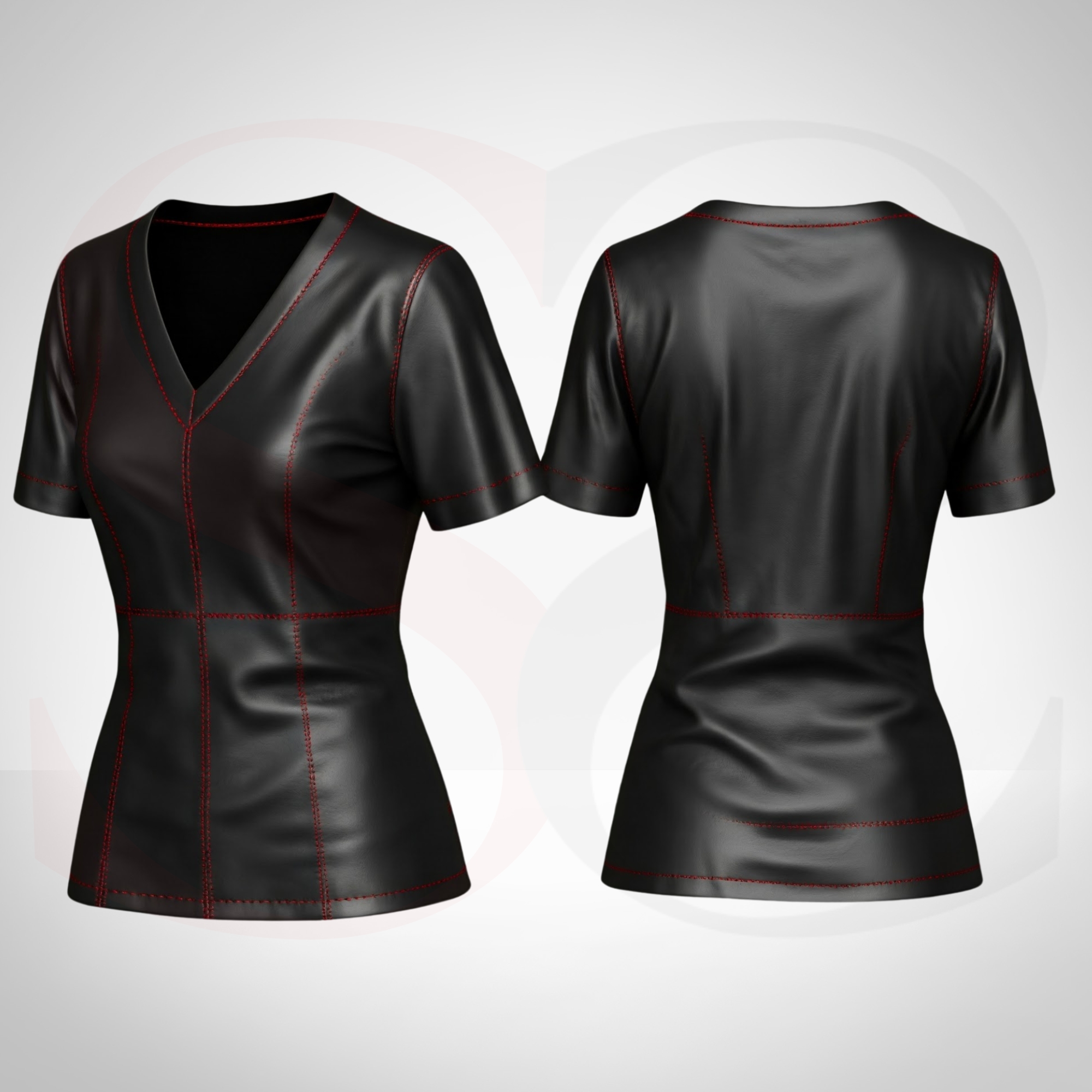 Make Everyday Fashion Bold with This Leather Short Sleeve Blouse