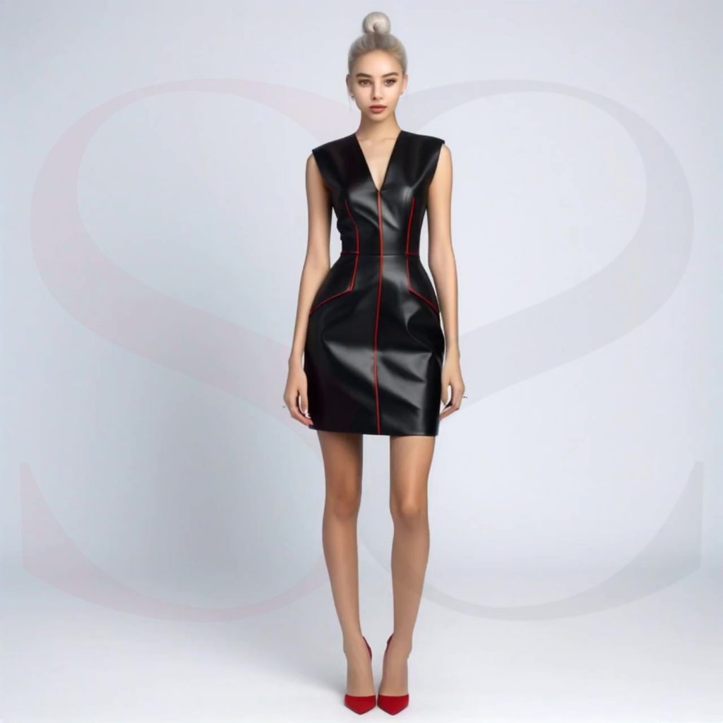 Black Mini Dress Leather