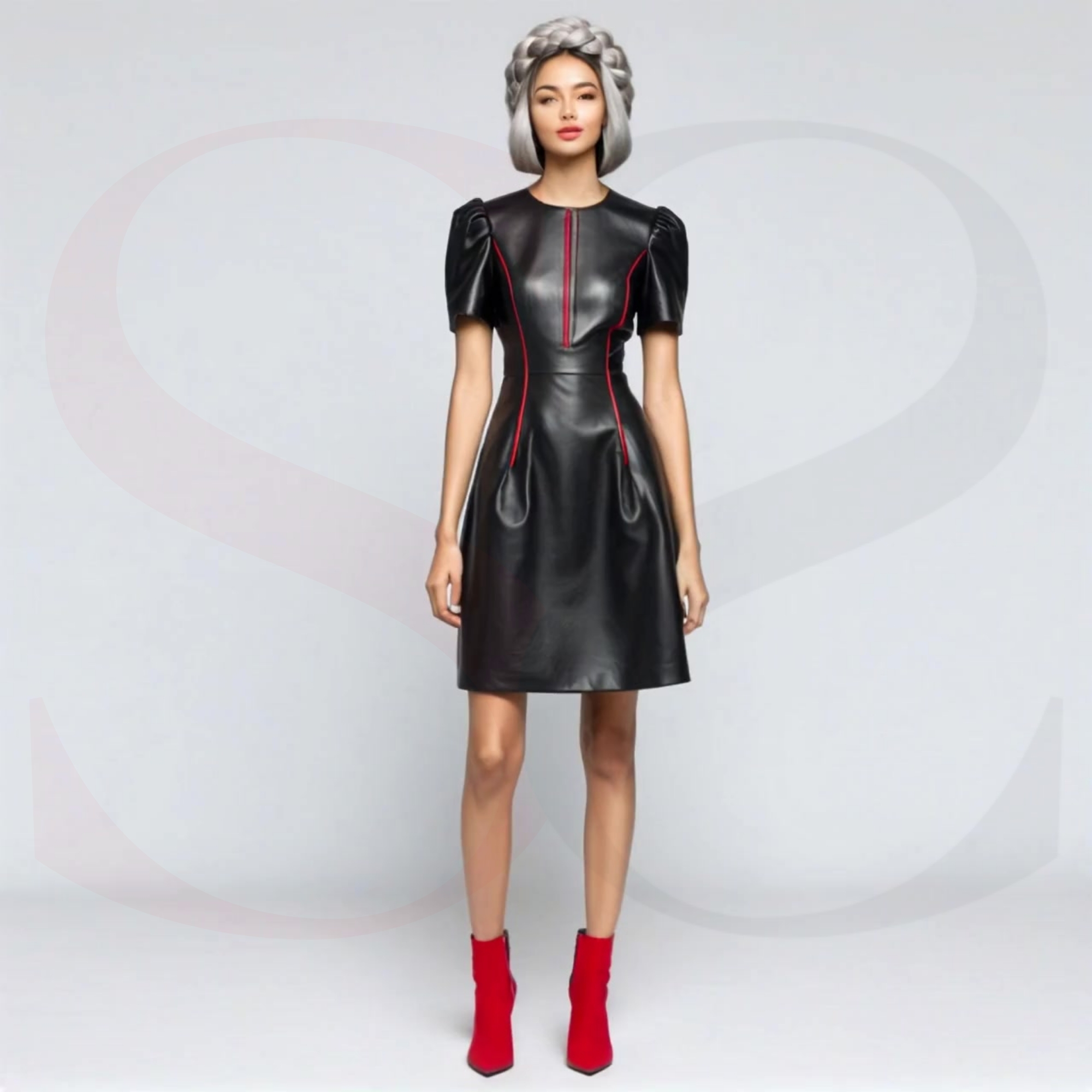 Rock the Look with the Bold & Chic Half Arm Dress