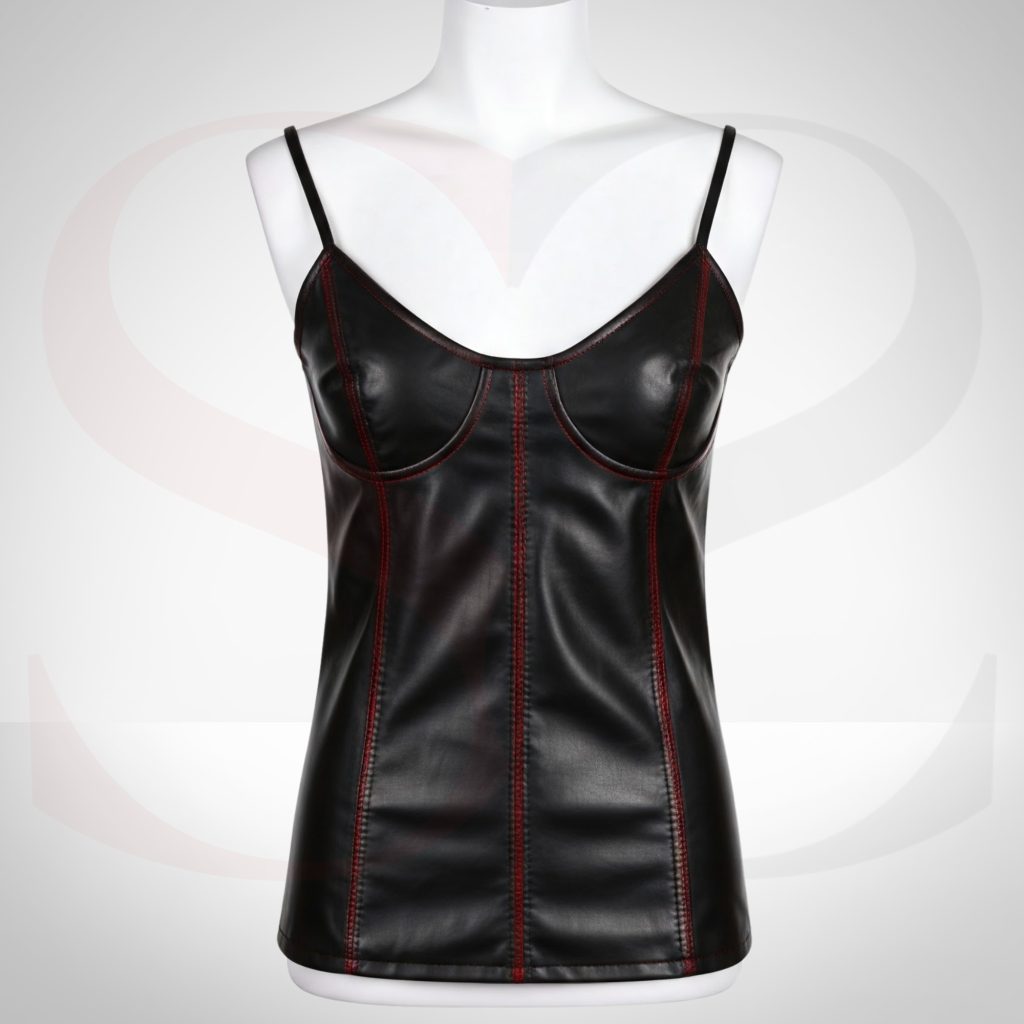 Luxury Leather Cami Top