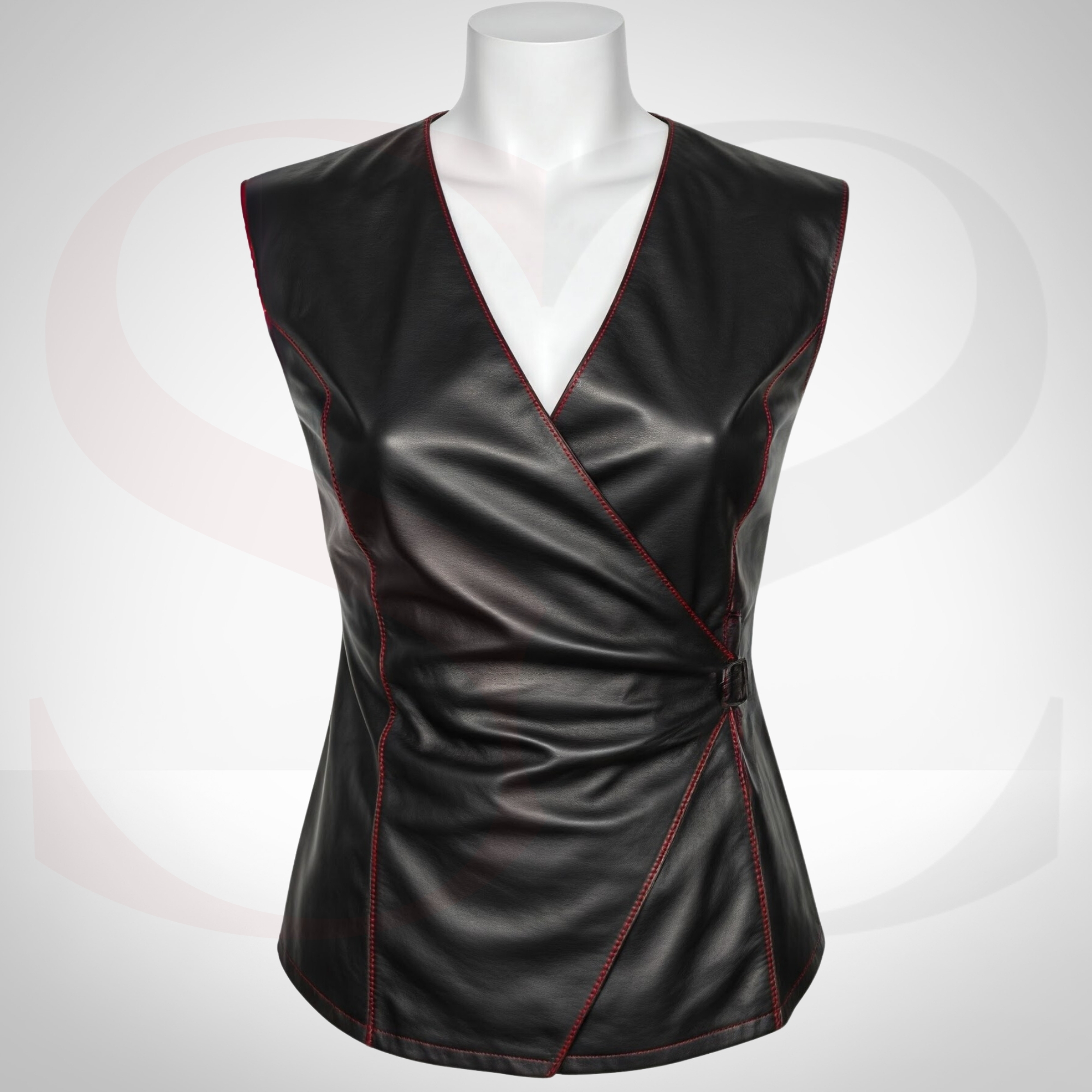 Combine Attitude and All-Day Comfort With This Stylish Womens Leather Wrap Top