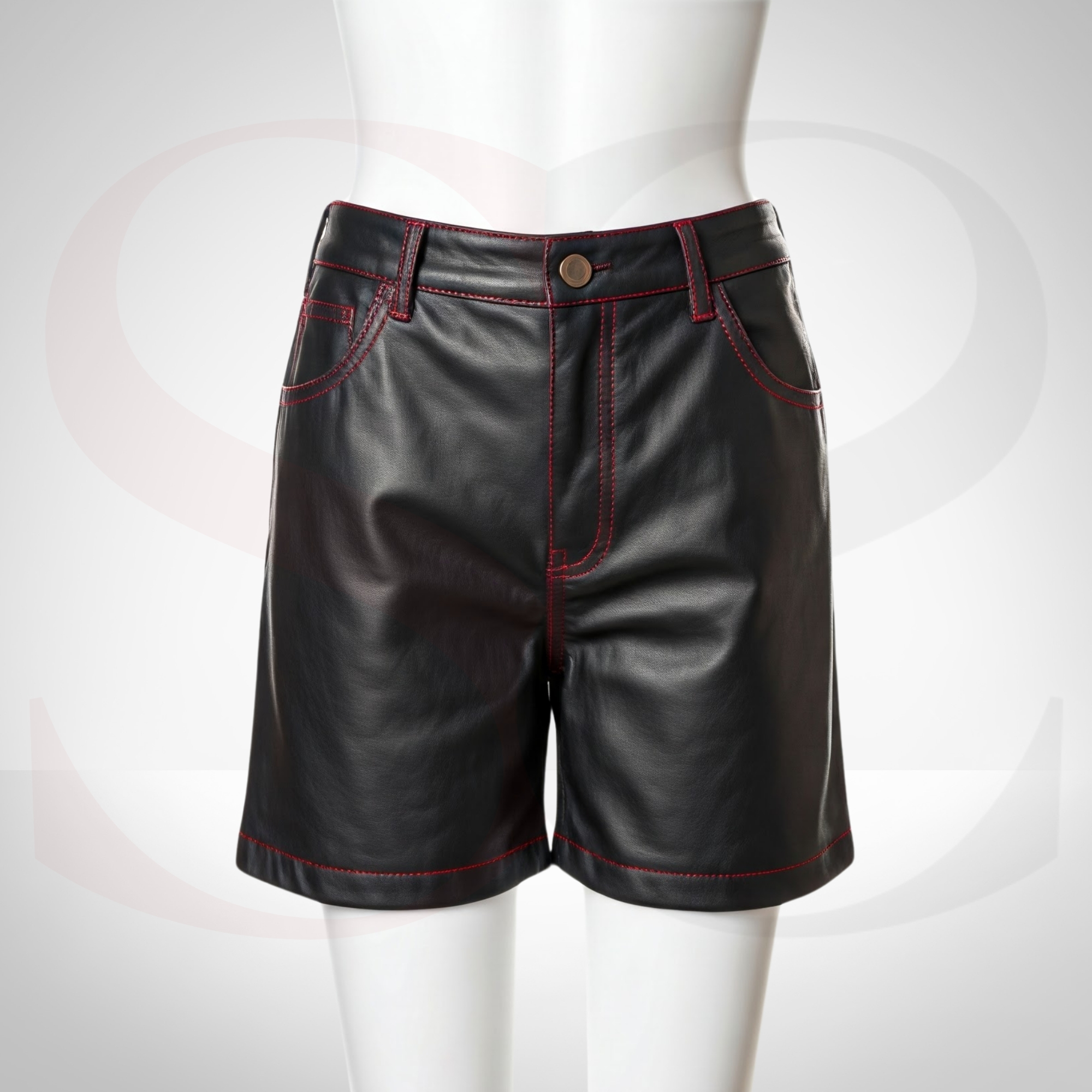 Dominate Date Night Looks With This Black Leather Bermuda Shorts