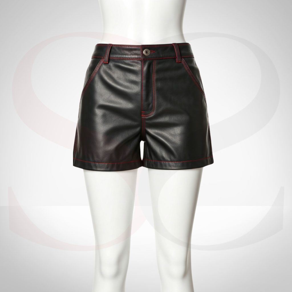 Black Leather Shorts Women