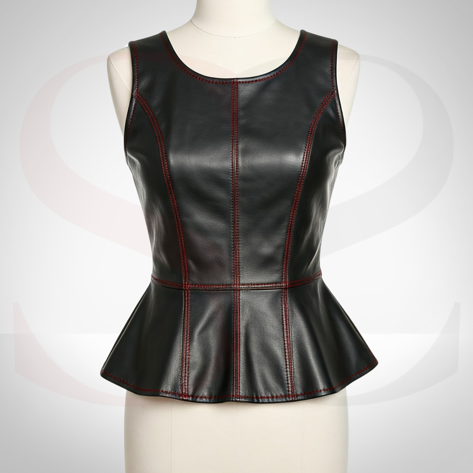 Create Unforgettable Looks With This Iconic Black Leather Peplum Top