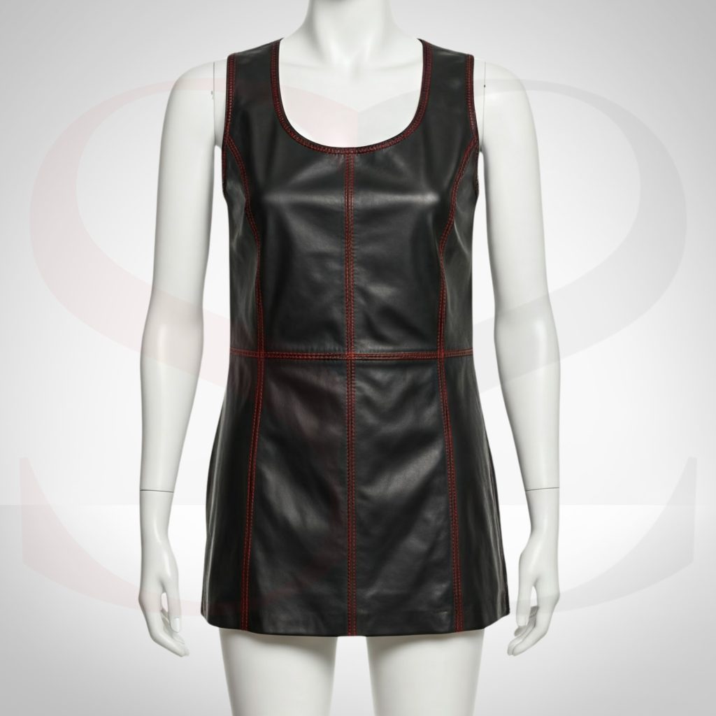 Leather Bodycon Mini Dress