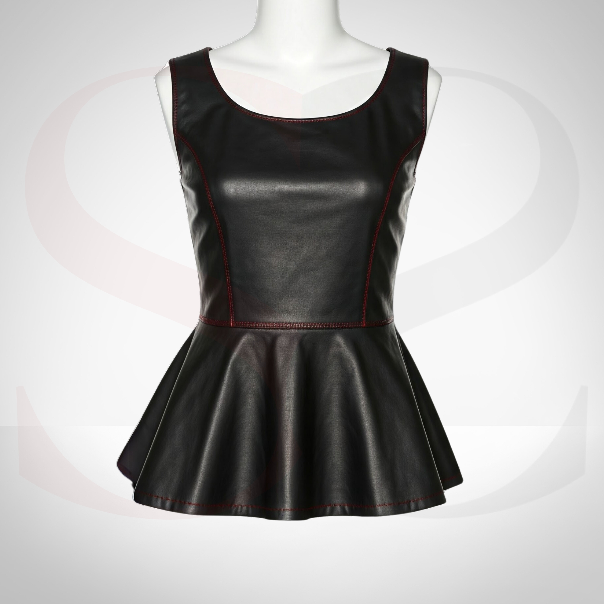 Ignite Your Bold Spirit With This Leather Sleeveless Peplum Top