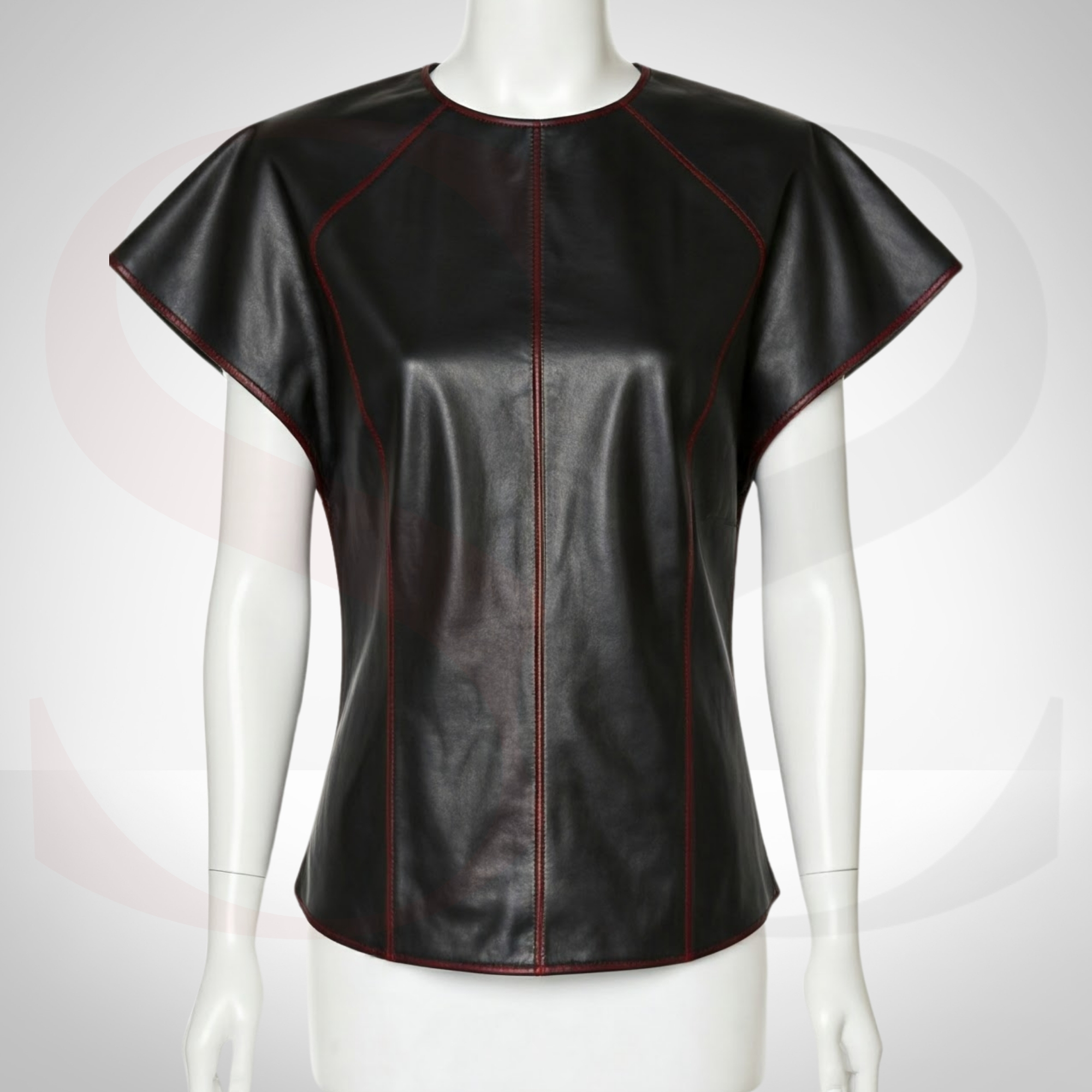 Reveal Your Inner Style Star With This Stylish Leather Cap Sleeve Top