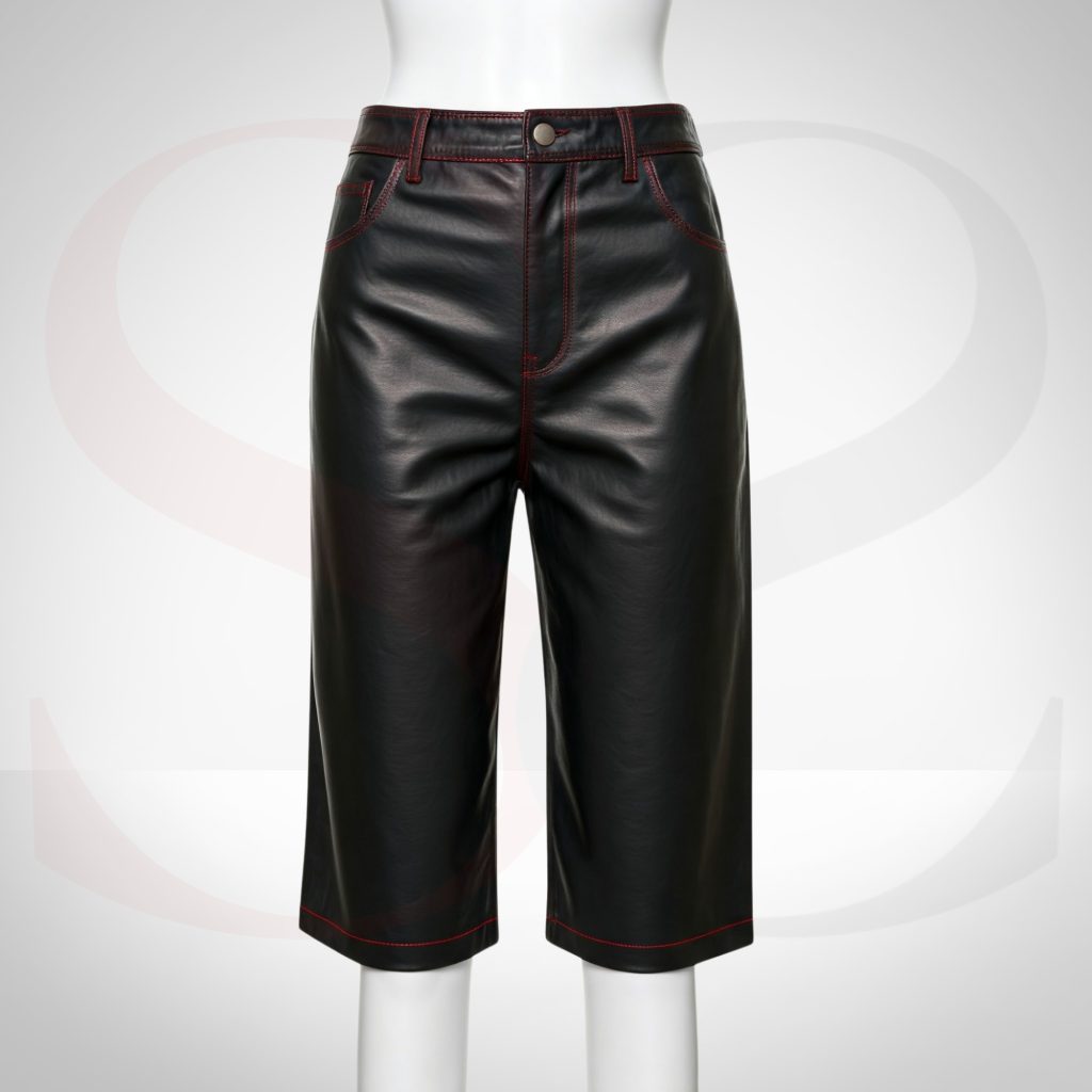 Capri Style Leather Culottes Shorts