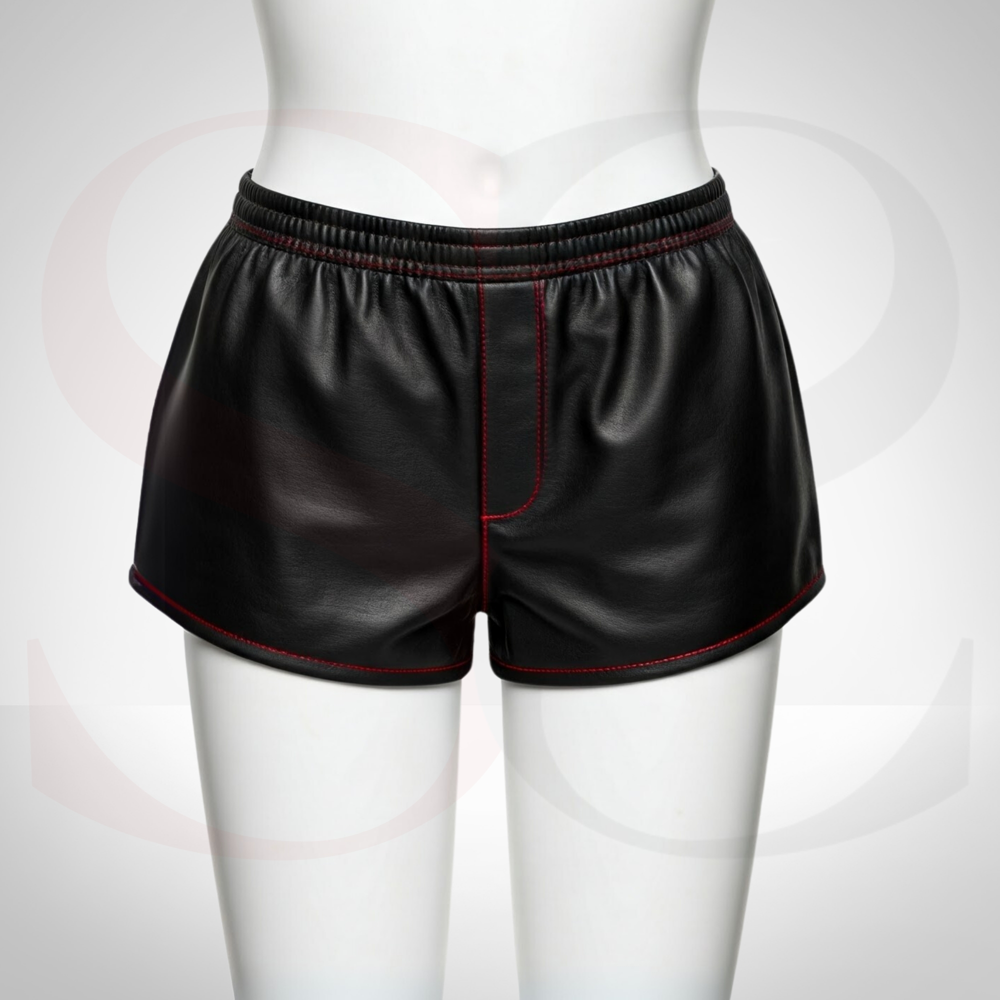 Step Into Icon Status With These Womens Black Leather Gym Shorts